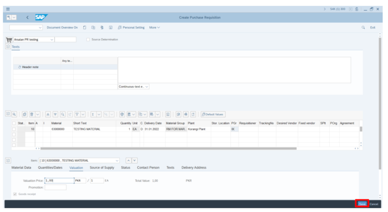 Come creare una Richiesta di Acquisto in SAP S/4 HANA | SapProfession
